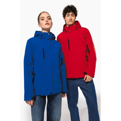 Men's hooded softshell lined parka